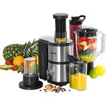 Salter EK4294 Juicer And Blender – 4-in-1 With 1L Jug Blender, Fruit Juicer, Nuts/Coffee Grinder Mill, Portable Bottle, Multifunctional Smoothie Maker, 2 Speeds, Healthy Juices, Protein Shakes, 400W