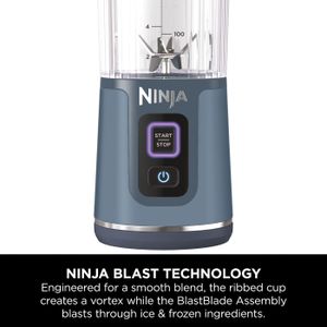 Ninja Blast Portable Blender – Denim Blue, Compact & Rechargeable