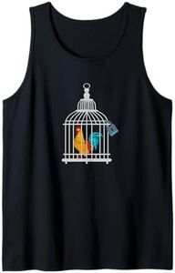 RED ROOSTER COCK MALE CHASTITY Chicken in Cage Tank Top