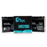 2x Pack - Replacement for APC SMART-UPS 1500 SUA1500I Battery - Compatible UB12180 Universal Sealed Lead Acid Battery (12V 18Ah 18000mAh T4 Terminal AGM SLA)