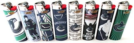 BIC NHL Vancouver Full Size Lighters Lot of 8