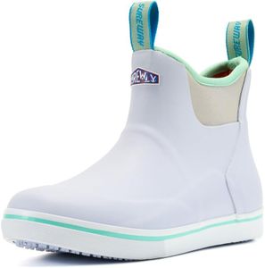 SUREWAY Women's Waterproof Ankle Deck Boots, Grey Green, Size 10