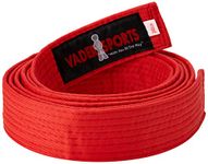 Karate color belts Martial arts grading belts Cotton Judo, Karate, BJJ, Taekwondo belts (Red, 280cm Adults)