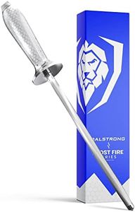 Dalstrong Honing Rod - 10 inch - Frost Fire Series - SUS430 Steel - White Honeycomb Handle - Kitchen Knife Sharpener - Honing Steel - NSF Certified