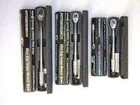 Set of 3 Pittsburgh Pro Reversible Click Type Torque Wrench Sizes 1/4", 3/8", 1/2"