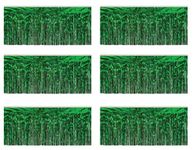 Beistle 55038-G 6-Piece 1-Ply Flame Resistant Metallic Fringe Drapes, 15 by 10-Feet