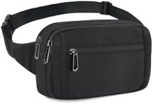 Fanny Packs for Women,Fashionable Crossbody Belt Bags Waist Pack for Teen Girls,Bum Hip Bag for Travel Hiking Cycling Running,Easy Carry Any Phone,Wallet, Black02, Small, Fashion