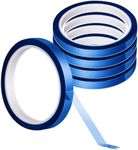 Roczential 4 Rolls High Temperature Resistant Tape, Heat Resistant Tapes, Heat Transfer Tape for Soldering, Transfer, 3D Printing, Sublimation and Heat Transfer Viny and Electronics (Blue)