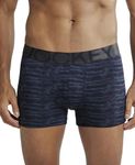 Jockey IC30 Men's Tactel Microfiber Elastane Stretch Printed Trunk with Moisture Move Treatment (Prints May Vary)_True Navy Printed_M