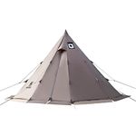 OneTigris Rock Fortress Hot Tent with Stove Jack, 4 Season, 4-6 Person Tipi Tent, Family Tent for Camping Backpacking Hunting Fishing Waterproof Wind-Proof (Coyote Brown)