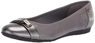 Anne Klein Women's Able Ballet Flat, Grey Multi, 4.5 UK