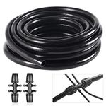 MIXC 25 FT 1/2 inch Drip Irrigation Tubing Kit - Premium Watering System for Garden and Landscape Includes Barbed Tee and Blank Distribution Tubing