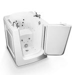 Walk-in Bathtub 31 in. x 38 in. with Combo Air & Whirlpool Massage and Faucet Set (White) (Right Drain)