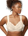 Wonderbra Womens Full Support Cushioned Strap Wireless Bra, Natural, 40D US