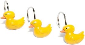 Carnation Home Fashions PHP-DKY/12 Ducky Resin Shower Curtain Hooks Set of 12 [Home], Yellow