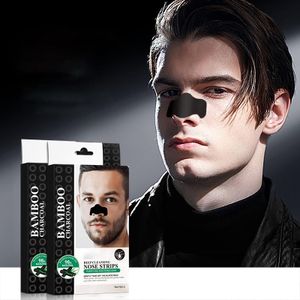 Men Blackhead Pore Strips, Deep Cleansing Blackhead Remover for Face, Natural Charcoal Nose Strips for Oily Skin, Large Size Nose Pore Strips for Black Head Whitehead Pore Unclogging Minimizer, 6Pcs