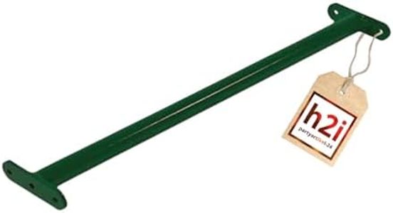 h2i Barre de gymnastique pour enfants - Barre fixe en acier - pour jardin & chambre d'enfant - Barre de traction Outdoor & Indoor - Barre pour faire de la gymnastique en vert - Longueur 90 cm