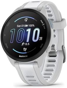 Garmin Forerunner 165, Running Smartwatch, Colorful AMOLED Display, Training Metrics and Recovery Insights, Whitestone