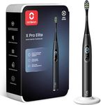 Oclean X Series Pro Elite Sonic Toothbrush with 8 Range Tracking, Electric Toothbrush with 4 Cleaning Modes, Sonic Electric Toothbrush with Quiet Motor, 35 Days Battery Life & Wireless Charging, Black