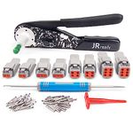 JRready Deutsch DTM Connector kit, Deutsch Crimp Tool NEW-DT1 Crimper for Deutsch DT DTM DTP Connectors Kit, Equal to HDT 48 00 Deutsch Crimper 12-22AWG ST6342-DT1