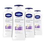 Vaseline Intensive Care Body Lotion deep moisturizer for dry skin Advanced Repair lightly scented with micro-droplets of Vaseline Jelly 600 ml, 4 pack