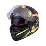 LS2 Helmets - FF320 Stream Evo - Reflex - Gloss Navy Blue Hi-Viz Orange - Dual Visor Full Face Helmet (X-Large 590MM)