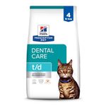 Hills Diet t/d Feline Dental Health Cat Food 4lb Bag