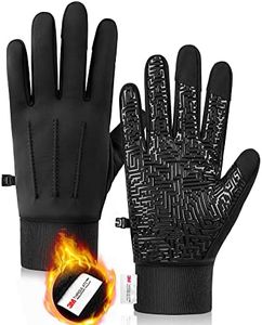 Winter Gloves Men Touchscreen Waterproof Windproof, Gloves for Men Women Cold Weather with Warm Thinsulate Lined, Mens Gloves Thin Thermal Running Driving Cycling Working Hiking