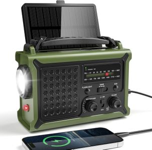 Mesqool Portable Emergency Radio – 12000mAh Power Bank, Green