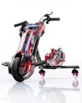 UBOARD 3-Wheel Electric Drifter for Kids (6+ Years) - Self-Balancing Ride-On Toy with Bluetooth Speaker, LED Lights, 15 km/h Speed, 3-Hour Charge, 120 kg Capacity (Red)