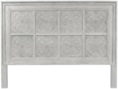 Starlight Canyon Home Antique Whitewith Tobacco Top King Headboard Solid, Manufactured Wood Farmhouse Style Rubberwood Construction Durable Design