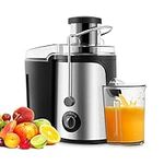 OFCASA Centrifugal Juicer, 600W Juicer Machine for Whole Fruit and Vegetables,70MM Wide Mouth Juicer Extractor 2 Speed Settings, Stainless Steel Juicer Maker Easy to Use & Clean, BPA-Free, Silver