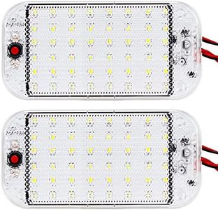 Low Voltage 12V LED Light with ON/Off Switch - 5W Daylight 500LM, Interior Lighting for Motorhome Caravan Van Trailer Camper Boat - Pack of 2