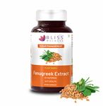 Bliss Welness Pure Fenugreek Extract with 3X Saponins 1000mg Ayurvedic Herbal Supplement - 60 Vegetarian Capsules