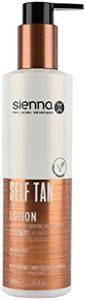 Sienna X Self Tan Tinted Lotion 200ml. Natural Streak Free Fake Tan Cream For Holiday Glow With Green Tea And Lemon Peel Extract. Long Lasting Formula For Face And Body.