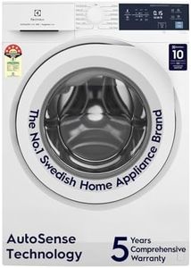 Electrolux 8kg 5 Star EcoInverter Fully Automatic Front Load Washing Machine, Full Load Vapour Wash for Sustainable Clothing, Hygienic Care, White, UltimateCare 300, EWF8024D3WB