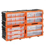 MONZANA® Transparent Storage Organiser | Stackable Small Parts Case | Plastic Tool Box | 72 Compartments | Removable DIY Multi Drawer | Perfect for Screws Nails & Bolts