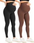 BONVIGOR Women's Maternity Leggings Over The Belly Bump Workout Full Length Leggings Running Active Yoga Pants