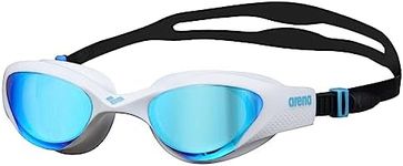 arena The One Mirror Unisex Adult Swim Goggles, Swimming Goggles with Wide Mirrored Lenses, Anti-Fog Treatment, UV Protection, Self-Adjusting Nose Bridge, Orbit-Proof Seals