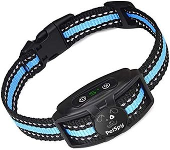 PetSpy No Shock Bark Collar for Dogs Barking Control Humane Waterproof Training Device w/2 Anti-Bark Dual Vibration & Beep for Small Medium Large Dog
