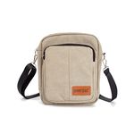 Small Casual Canvas Messenger Bags Lightweight Crossbody Travel Purse Shoulder Bags for Women Men Canvas Side Bag for Men…