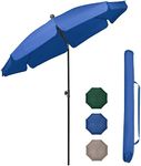 Sekey 2m Garden Parasol with Umbrella Cover - Adjustable and Portable Patio Umbrella for Beach, Garden, Pool, and Patio - UPF 50+ Sun Protection