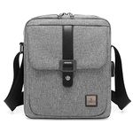 The Clownfish Single Shoulder Unisex Water Resistant Polyester 10.6 inch Tablet Bag Sling Bag with External USB Interface (Grey)