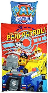 Paw Patrol 0121990 Set Copripiumino singolo e federa in microfibra, poliestere, blu, 135/200, 37,5 x 27 x 4 cm