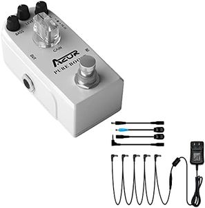 AZOR Pedal Power Adapter with Pure Boost Guitar Effect Pedal Micro Clean Boost with True Bypass