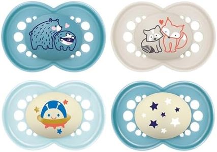 MAM Day & Night Pacifiers, Glow in The Dark Pacifier for Breastfed Babies, 6-16 Months, Boy