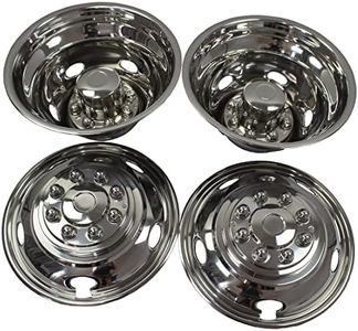 XIUHUA 17 Inch 8 Lugs 5 Hand Holes Stainless Steel Wheel Simulators for 2003-2021 Dodge 3500 Dually Wheel Truck