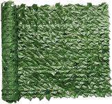 Artificial Ivy Privacy Fence 236.2x39.4in Grass Wall Screen Fake Vines Balcony Fence Privacy Screen Cover, Faux Ivy Leaf Hedge Panels Wall Decoration for Outdoor Patio Apartment Backyard Deck Garden