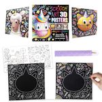 Scratch Art 3D Posters: Unicorn & Friends (Create 4 magical pop-out posters!)