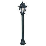 Britalia Black Outdoor Traditional Vintage Coach Lantern Tall Post Light | IP55 Rated | 110cm Height | 1 x ES E27 Lamp Required | Garden - Patio - Driveway | UK Approved | Polycarbonate Resin Coastal